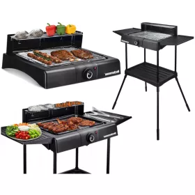    ELEKTROMOS ÁLLÓGRILL 3 az 1-ben Álló kerti grill erkély teraszra 2400 W