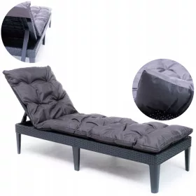   Kerti párna - PÁRNA A JAIPUR GRAPHITE 190x60 CM KERTI nyugágyhoz