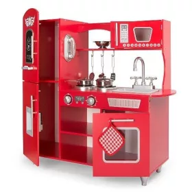  Nagy piros fából készült konyha gyerekeknek