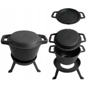 Bogrács - Vadászat üst 8 literes burgonya grill serpenyő
