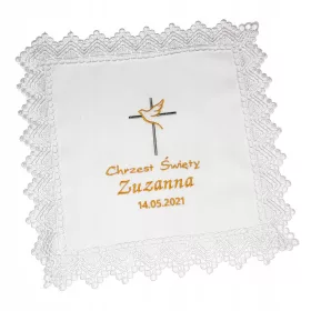  Keresztelő gyertya - Keresztelés Robe a keresztség nevének adatainak