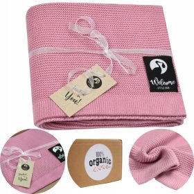   Baba takaró - Bambusztakaró babáknak, rózsaszín, 80x100cm