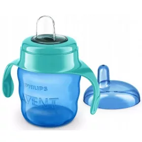   Bögre, üveg csecsemőnek - Avent bögre puha szájdarabgal, 6 m+ 200 ml kék
