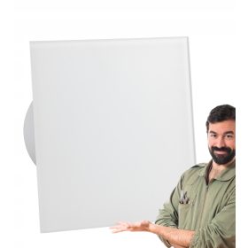   Szellőzőrács - SZELLŐZŐRÁCS FEKETE 150x150mm FÉNYES ÜVEG