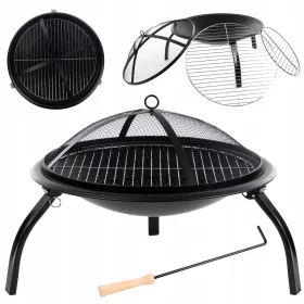   Faszenes grill - Kerti kandalló grillrács az erkély teraszához