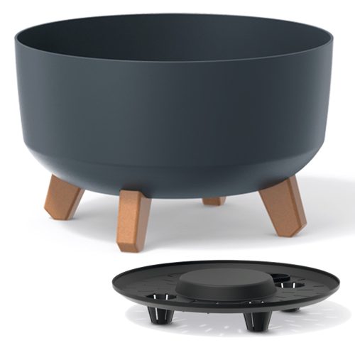  Prosperplast virágcserép 28,5 cm x 28,5 x 17,7 cm átmérő 28,5 cm műanyag grafit