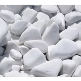   Kavics és díszkő - THASSOS FEHÉR KOVÁCS 3-6cm 20kg KERTI KŐ