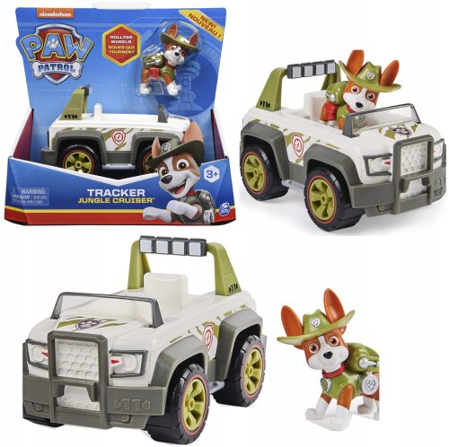 Mesebeli játékautó - Kutya Patrol Tracker figure és dzsip -rovar jármű