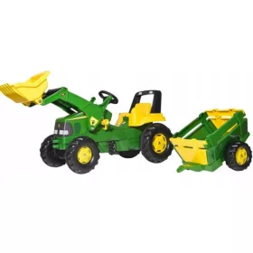   Pedálos traktor - Rolly Toys John Deere traktoros kanalas pótkocsi