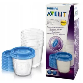   Tartály harapnivalókhoz - Philips Avent Milk Container 180 ml 5db 619/05