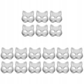 18db DIY üres maszkok papír macska maszk