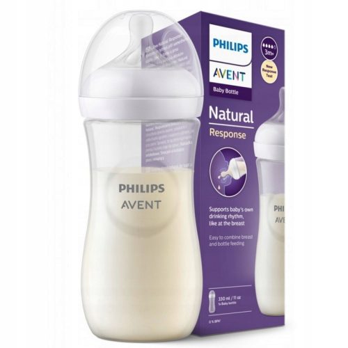 Bébiüveg - Avent természetes válasz 330ml 906/01 üveg