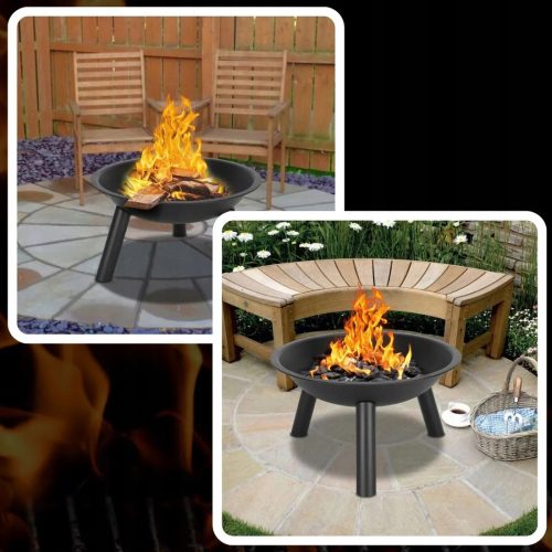 Tűzrakó tál - Nagy kerti kandalló grill 60 cm öntöttvas