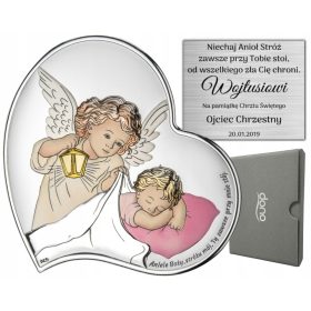   Emlékkép - Ezüst kép ajándéktárgya a Szent Angyal kereszteléséről