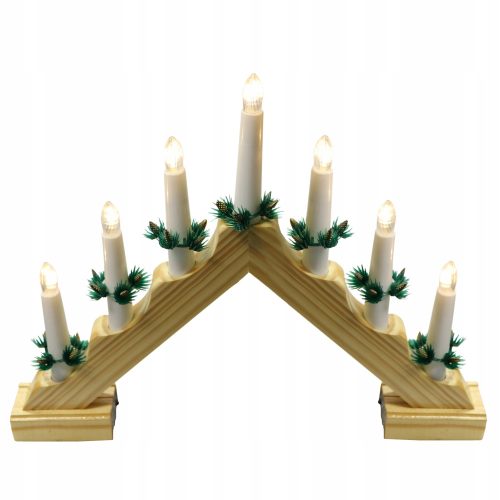 Karácsonyi gyertyatartó, lámpás - Adventi gyertyatartó 7-Rack az akkumulátorok dekorációhoz