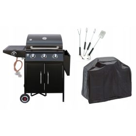   Gáz grillsütő . Landmann 3.1 Gas Grill + borító és evőeszközök