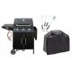 Gáz grillsütő . Landmann 3.1 Gas Grill + borító és evőeszközök