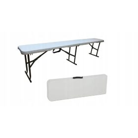 Kerti pad - Kerti bankett vendéglátópad 180 fehér