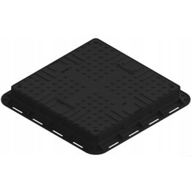 Műanyag kerti aknafedél A15 Fekete