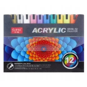   Jelölők gyerekeknek - Vízálló akril markerek 12db/készlet