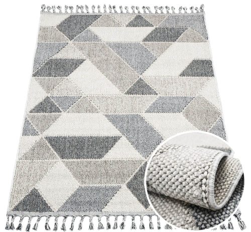 Szőnyeg - VASTAG LAPOS SZÖVŐ SZŐNYEG BOHO SZOBÁBA 120x180