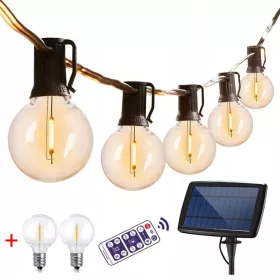   Fényfüzérek - Solar Garland Garden Lámpa izzók távirányítóról