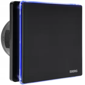   Fürdőszoba ventilátor - Fürdőszoba ventilátor EVO 100 fekete matt LED üveg