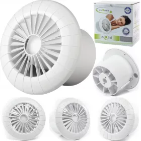   Fürdőszoba ventilátor - FÜRDŐSZOBA MENNYEZETI VENTILÁTOR KEREK FEHÉR FI100