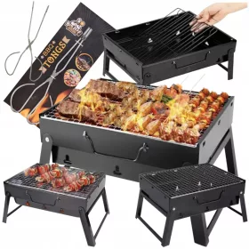   Faszenes grill - Hordozható rács turisztikai grill + ingyenes