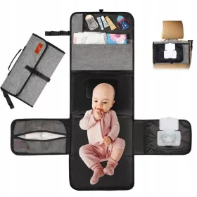   Puha pelenkázó alátét - Hordozható pelenkázó matrac XL zsebekkel