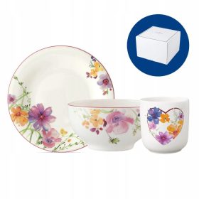   Porcelán edények - Villeroy&Boch Mariefleur reggeli szolgáltatás 3 db.