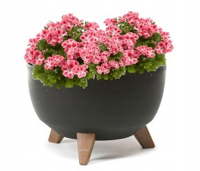  Lamela virágcserép 47 cm x 47 x 27,5 cm átmérője 47 cm műanyag fekete