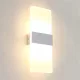  GOECO kerti fali lámpa, szürke és ezüst árnyalatokkal, integrált 12 W-os LED-forrással