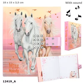   Jegyzetfüzet gyerekeknek - A Miss Melody 12419A kód naplója