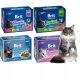 Konzerv macskáknak - Brit Cat Sachets családi tányér 4x12 MIX
