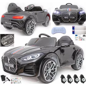   Elektromos játékautó - Auto cabrio akkumulátor bőrre + ringató + lakk