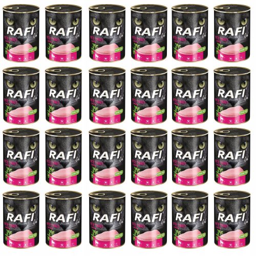 Konzerv macskáknak - Rafi nedves macska a macska pulyka számára 24x 400 g