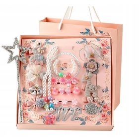   Gyermek hajgumi - Az ajándékhoz való ajándékkészlet, elasztikus mandzsettagombok