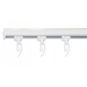   Függönyrúd, tartozék - Egyszemélyes mennyezeti függönyrúd, ALUMÍNIUMSÍN, 250 cm