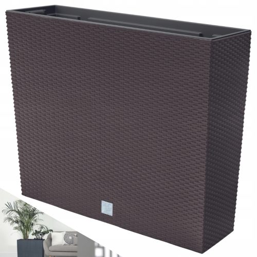  Virágtartó DTU24 60 cm x 18 x 50 cm műanyag, barna és bézs árnyalatok