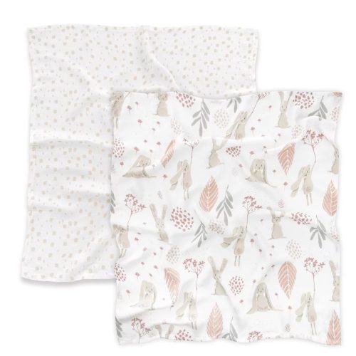 Textil pelenka - 2 db S bambusz pelenka 50x60 cm Nyuszik