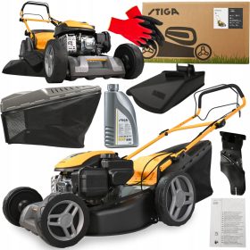   Benzines fűnyíró - Erőteljes 7 km -es stiga dízel 9in1 xxl meghajtó