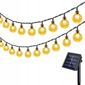   Függő kerti lámpa - SOLAR GARLAND KÜLTÉRI LED LÁMPÁK 40LED