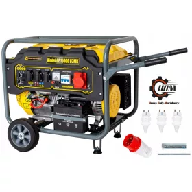 Hordozható háromfázisú HDM 11000 W-os benzingenerátor