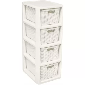   Branq fürdőszoba állvány - 4x kosár - rattan fiókos mellkas