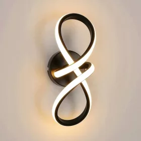    GOECO fekete kerti fali lámpa beépített 20 W-os LED-forrással