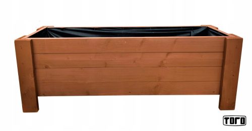  TORO virágcserép 120 cm x 33 x 35 cm, fa, barna és bézs árnyalatok