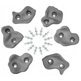Hegymászó kövek Fogantyúk 6 SZÜRKE + csavarok