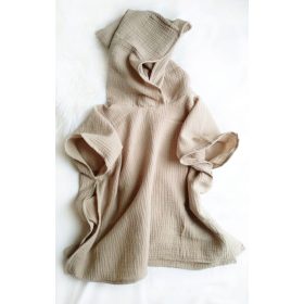   Baba törölköző kapucnival - Poncho egy gyermek organikus muszlin méretének /színeknek
