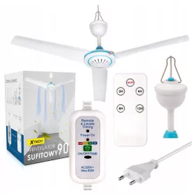   Fürdőszoba ventilátor - MENNYEZETI VENTILÁTOR MENNYEZETI VENTILÁTOR 90cm + TÁVIRÁNYÍTÓ